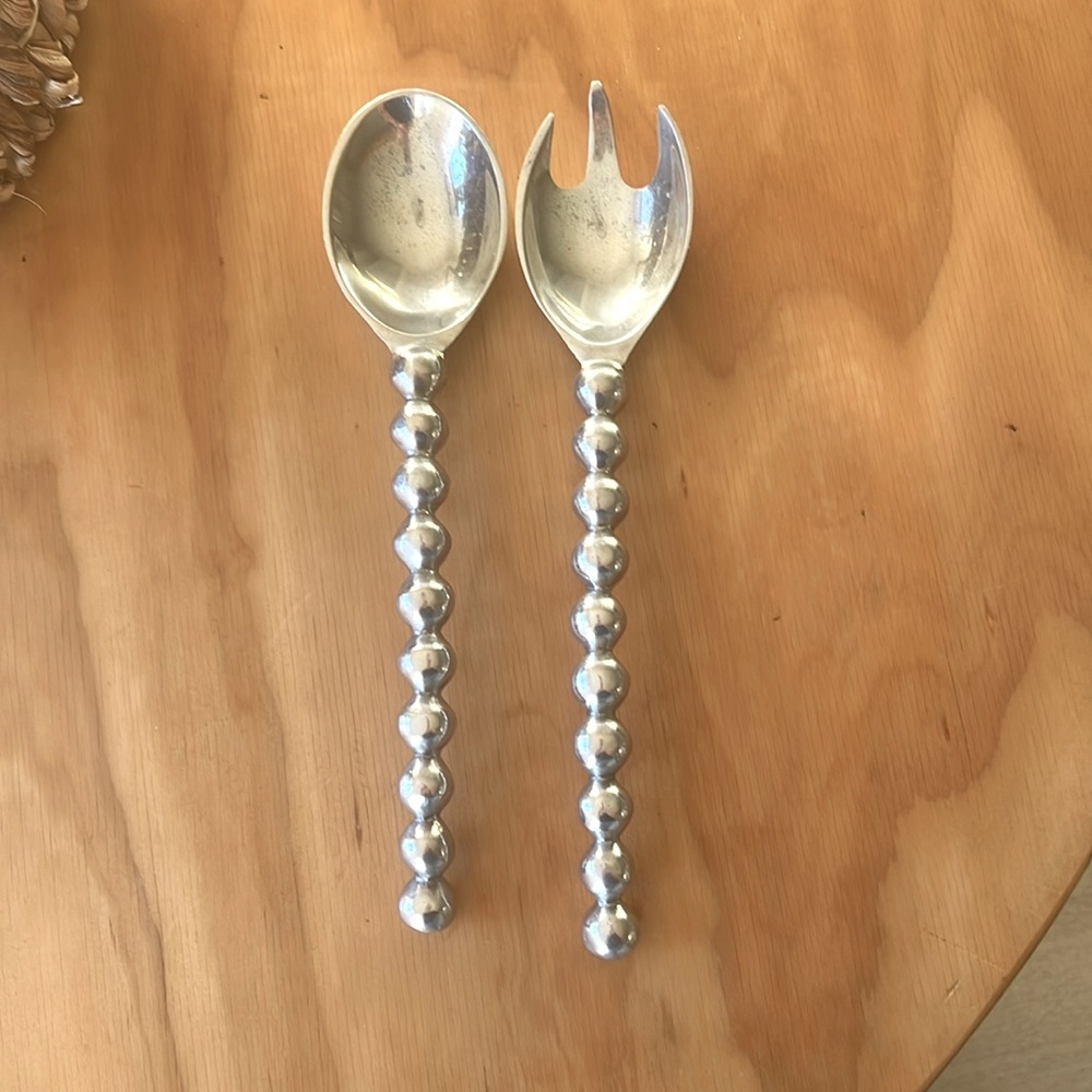 Pewter Salad Servers Set